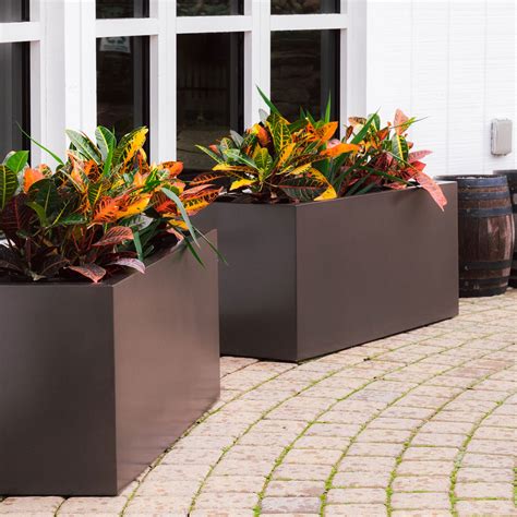 24 high metal planter box|24 inch high outdoor planters.